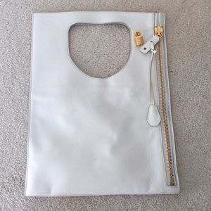 White leather Tom Ford Alix bag